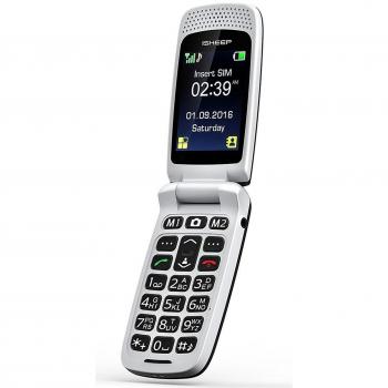 Isheep SF213 Teléfono Móvil para Personas Mayores Teclas Grandespara Mayores Teléfono móvil de Tapa,Pantalla de 2,4 Pulgadas, con botón SOS