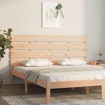Cabecero de cama madera maciza de pino 160x3x80 cm Vidaxl Marrón