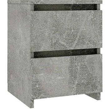 vidaXL Mesita de Noche Gris bÃton 30 x 30 x 40 cm AgglomÃ