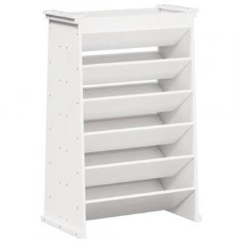 Jardinera para hierbas 6 niveles madera maciza blanca 69x40x101,5 cm