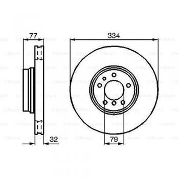 Disco de freno ventilado BOSCH 0 986 478 623 para BMW ALPINA, diámetro 334mm, grosor 32mm