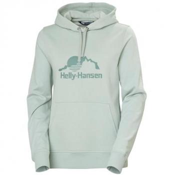 Helly Hansen Women's Nord Graphic Hoodie Green Mist (L)