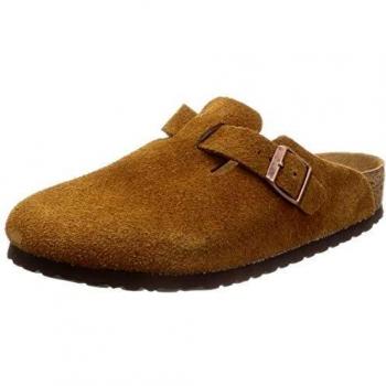 Birkenstock Boston SFB Suede Clogs for Men - Brown, Size 41 (UK 7.5)