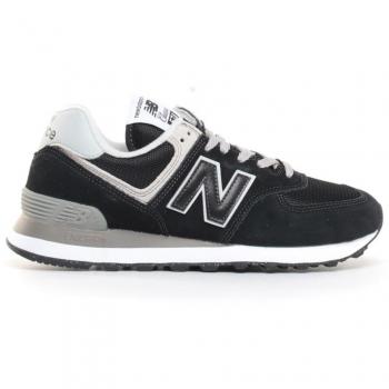 New Balance Women's 574 Classic Sneakers - Black/White, Size 6.5 B