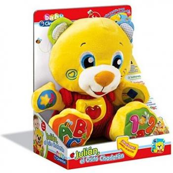 Clementoni- Peluche interactivo el Osito Charlatán, Multicolor