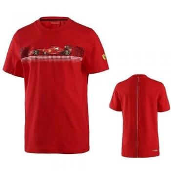 Ferrari Graphic Tee1 - Camiseta gráfica, color rojo, talla S