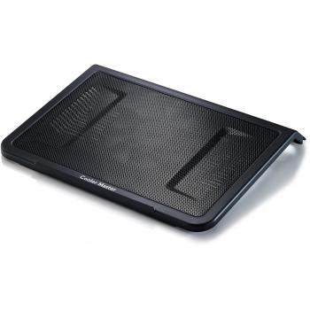 Cooler Master NotePal L1 Base de Refrigeración para Portátil - Diseño Liviano & Ergonómico, Ventilador Silencioso 160mm, Placa de Metal Perforada, Extensor Puerto USB, Compatible c/Notebooks hasta 17”