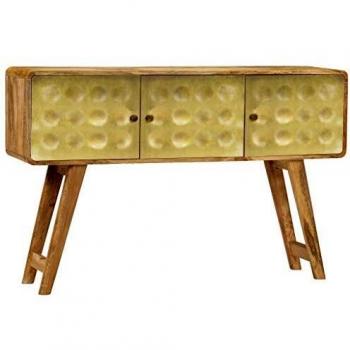 vidaXL Madera Mango Maciza Aparador 120x30x80 cm Salón Comedor Sala de Estar