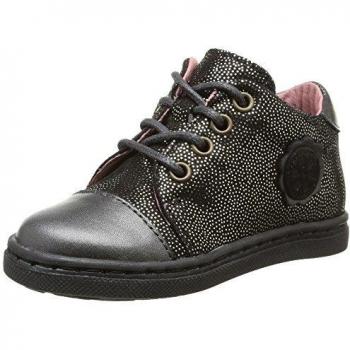 Aster Risette - Zapatos para bebes para bebé-niñas, color negro