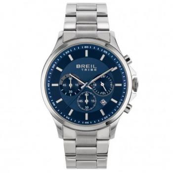 Reloj BREIL TRIBE Mod. EW0659 para Hombre - Reloj de acero inoxidable, esfera negra, correa de silicona, resistente al agua hasta 50 metros, movimiento de cuarzo, diseño deportivo y moderno