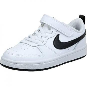 NIKE Court Borough Low 2 (Psv), Zapatillas Bajas Unisex niños, Blanco (White/Black), 34 EU