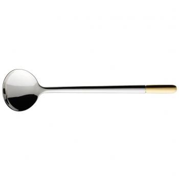 Villeroy & Boch Ella Cuchara para ensalada, 23,6 cm, acero inoxidable, parcialmente bañado en oro
