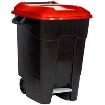 Tayg 421105 Eco - Contenedor de Residuos Eco con Pedal, color Rojo, 100 L