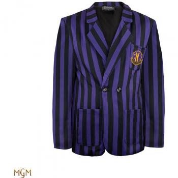 Chaqueta de la Academia Nevermore - Cinereplicas Wednesday - Color Morado - Talla M - Licencia Oficial
