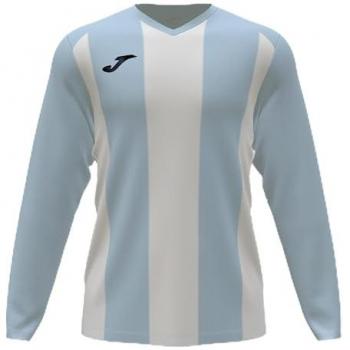 Camiseta de manga larga para hombre Pisa II celeste y blanca Joma