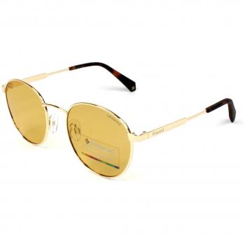 Polaroid Unisex Gold Metal Sunglasses P2053/S/LI, Orange, Size: One Size