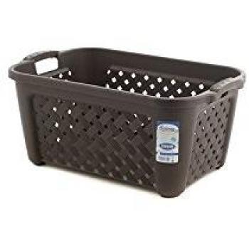 Cesta Portabianchería Rectangular Arianna 35L Wengué Plástico Reciclable