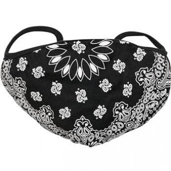 Urban Classics Bandana Face Mask 2-Pack - Black/White, Unisex