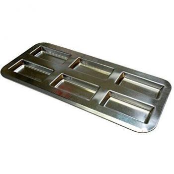 Placa para Financiers de 6 Cavidades en Fer Blanco - 380x180 mm (Juego de 3)