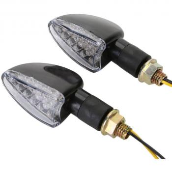 Intermitentes moto, OSAN 2 PC 14 LED Ámbar de Motos Lámparas Luces de Dirección Señales Universal de la Motocicleta