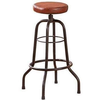 Links 85300330 Longo - Taburete de bar metálico con asiento de piel