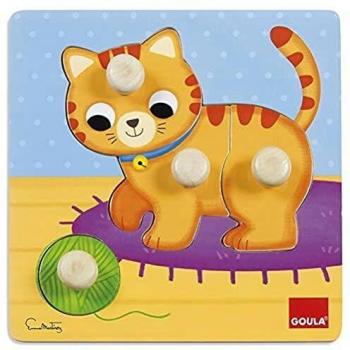 Goula- Puzzle gato de madera, 22 x 22 cm