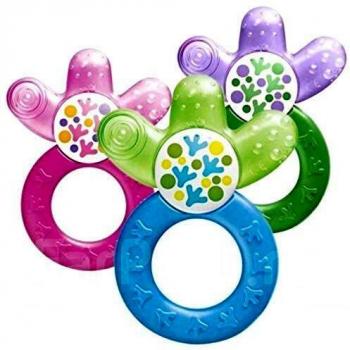Anillo de Morder Frío MAM Azul - Apto desde 4 meses, diseño variado
