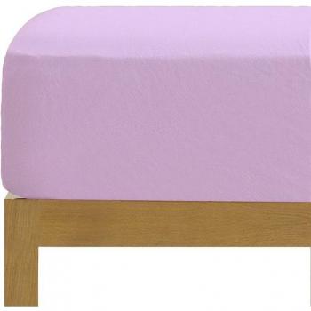 Sábana bajera Boheme 100% algodón 144 hilos rosa 160x190/200 cm