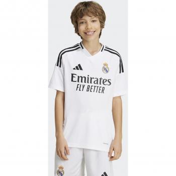 Real Madrid adidas Home Shirt 2024-25 - Kids, White, male, Size: 7-8 Years, 26-28, 71cm, unisex