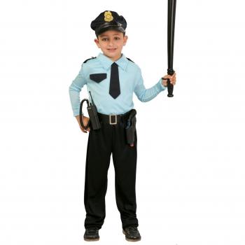 Disfraz de Policía Infantil Azul con Gorra Talla 7-9 Años Guirca