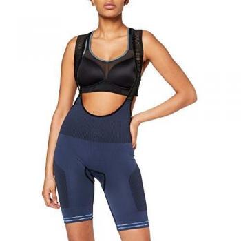 SIX2 - Peto de Mujer Avio/Light Blue-M, pantalón Corto Clima M, M