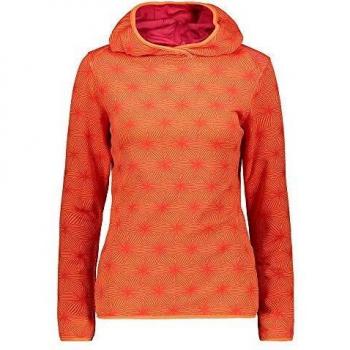 CMP Jersey de forro polar para mujer, con capucha, color naranja, transpirable y elástico