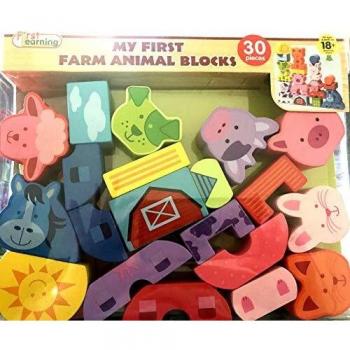 first learning MIS Primeros Bloques DE Animales DE Granja 30 Piezas