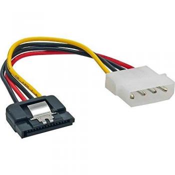 Cable SATA de 0,3 m con adaptador Molex de 4 pines a SATA de 15 pines, multicolor