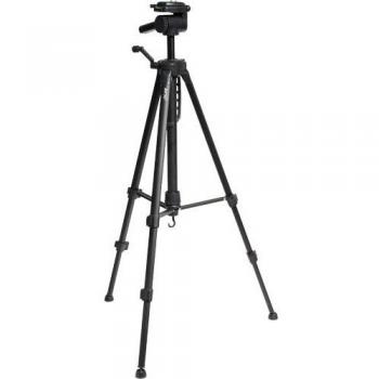 Trípode Profesional de Aluminio para Cámaras Digitales y Videocámaras, Altura Máxima 1,56m, Color Negro