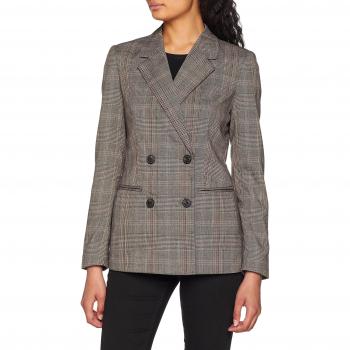 Vero Moda Vmvilian L/s Blazer D2-6 Ki, Chaqueta de Traje para Mujer, Gris