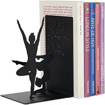 Balvi Sujeta Libros Yoga Color Negro Soporte para Libros de estantería en Forma de posición de Yoga