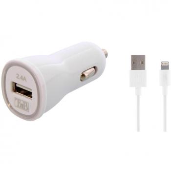 Cargador de coche TnB 8703 para móvil con cable y puerto USB