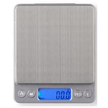 Báscula de Cocina Electrónica Livoo DOM474 - Acero Inoxidable - Capacidad 500g - 6 Unidades de Medida - Pantalla LCD
