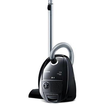 Aspiradora cilíndrica negra de bidón con bolsa VSZ3B212 de 600W