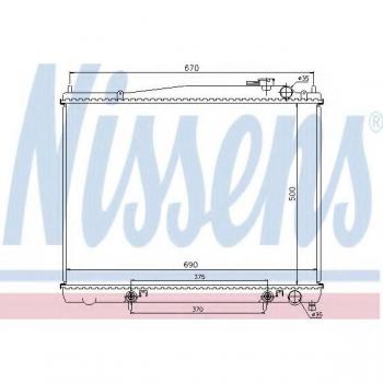 Radiador de refrigeración del motor NISSENS 62916
