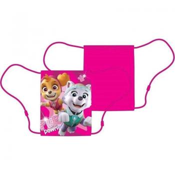 Mochila saco cordones rosa 40cm de Paw Patrol La Patrulla Canina