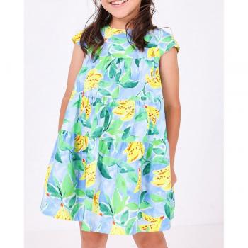 Vestido amplio con estampado de plátanos