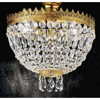 Lámpara de Techo Cupola, Bañada en Oro de 24 Quilates