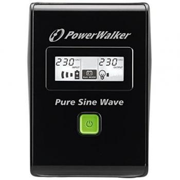 PowerWalker VI 600 SW UPS Línea Interactiva de 600 VA y 360 W con 2 Salidas AC