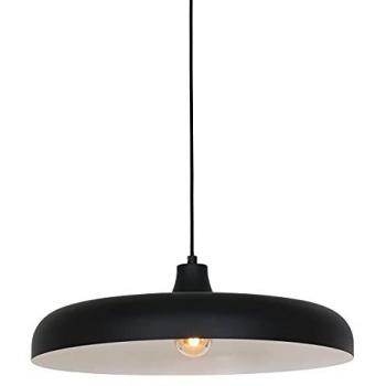 Lámpara Colgante Krisip de Metal en Negro y Blanco E27, 50 cm