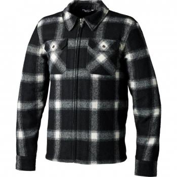 RST Camisa Brushed Negra - Camisa de moto, color negro y blanco, talla XL