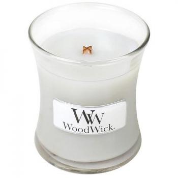 WoodWick 98336 - Fuego de campamento Malvavisco Vela aromática en tarro pequeña color Blanco