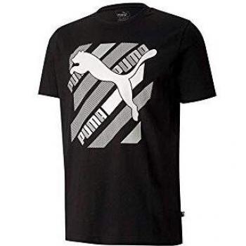 Puma Cat Brand Graphic tee Camiseta, Hombre, Black, M