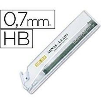 Minas liderpapel grafito 0.7 mm hb tubo de 12 minas
